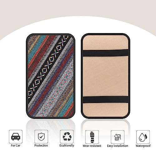 Car Center Console Cover,Boho Car Accessories Car Armrest Box Pad for Comfortable Support,Universal Armrest Cover for Car Truck SUV Center Console,Car Decorations Interior Aesthetic (Armrest cover-A) - color: Armrest cover-A