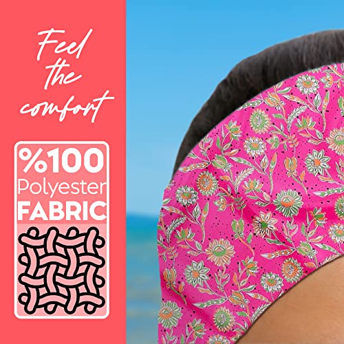 dscarf Womens Neck Scarf 21"x21" Small Square | Headband Scarf Ethnic Bandana Head Scarf Flowering Breathable Lightweight - color: Flowering Design 2