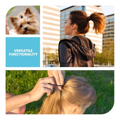 HOYOLS Soft Seamless Hair Ties, Dark Brown Stretch Elastic Ponytail Holders Bands for Women Thick Hair No Slip and Pull No Damage Scrunchies Headbands 100 Pcs (Espresso) - color: Espresso