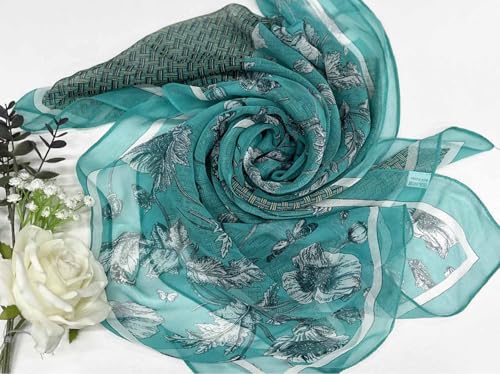 Xyueanlo Fashion Scarves for Women Lightweight Elegant Scarf Sunscreen Wraps Shawls - color: Lake Blue
