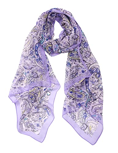 PANTONIGHT Long Chiffon Fashion Scarf Lightweight Chiffon Sheer for women - color: Pink