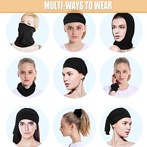 Neck Gaiter Bandana Face Mask: Sun Cooling Scarf Gator Cover Head for Men Women - color: Multicolor-8pack