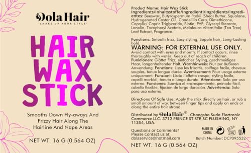 Dolahair Hair Wax Stick & Accessories - Flyaway Control for Kids & Women, 50 Pcs Colorful Elastic Hair Bands, 1 Pcs Slick Back Hair Brush, 2 Hair Loop Styling Tools (Black) - color: Black