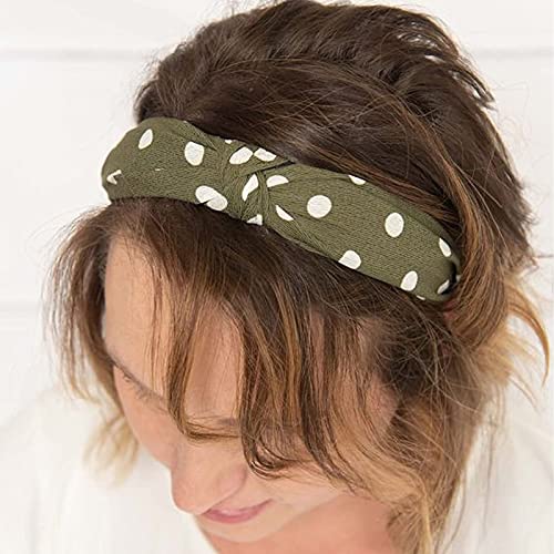 DRESHOW 8 Pack Knotted Headbands for Women Wide Turban Headband Yoga Exercise Ribbing Hair Hoop Hair Bands Accessories - color: 8 Pack Chiffon Printing C