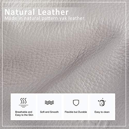 befen Genuine Leather Small Crossbody Bags for Women Cell Phone Bag Cross Body Purses,Silver Zipper - color: Beige Grey