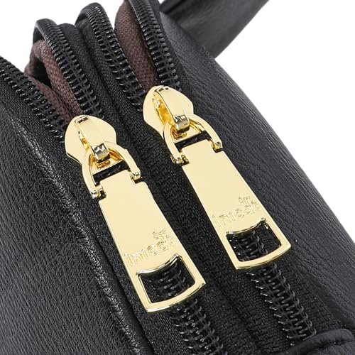 INICAT Women's Small Sling Bag, Lightweight Everyday Vegan Leather Crossbody Purse for Daily Essentials and Travel Light - color: Black Deepe, size: Small