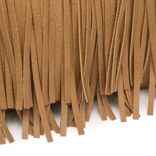 Stylish Fringe Crossbody Bag Bohemian Sling Bag Brown Lightweight Purse Hippie Small Shoulder bagTassel Leather - color: Brown