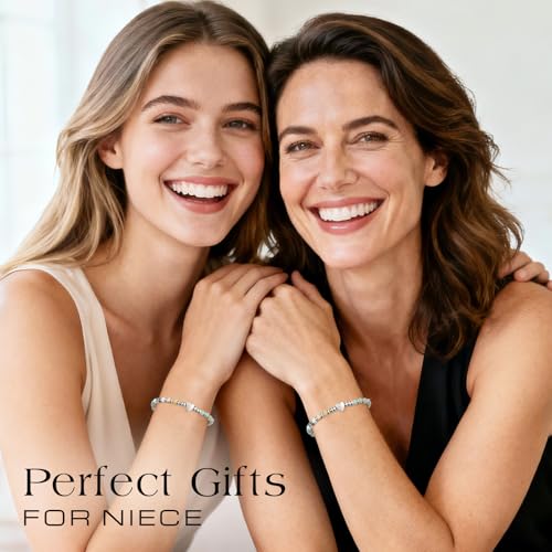 Inspirational Gifts Bracelets for Women: Healing Natural Stone Beaded Bracelets - Mothers Day Birthday Graduation Christmas Gifts for Women Friends Mom Daughter Sister Bestie - color: Amazonite-Niece