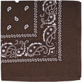 Raylarnia Bandana Multi-Purpose 100% Cotton Headbands for Women, 22 inch Paisley Cowboy Bandanas for Men - color: Brown