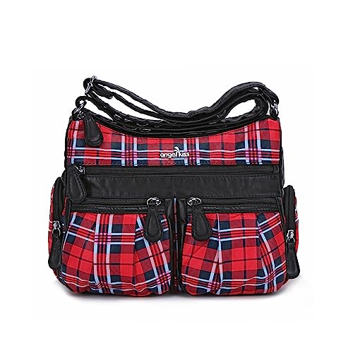 Angel Kiss Crossbody Bags for Women, Ladies Shoulder Handbags and Purses Medium Faux Leather Pocketbooks | Ladies - color: 23red/Black