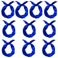 10 Pcs Long Thin Small Skinny Scarf Satin Neck Tie Ribbon Choker for Women Girls - color: Blue
