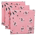 Bandana 3-Pack - Made in USA For 70 Years - Sold by Vets - 100% Cotton - Sewn Edges - color: Pink 3 Pack