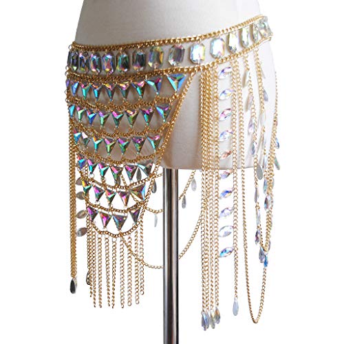 Women's Sexy Suit Body Chain - color: Gold Color-A-Skirt chain -3