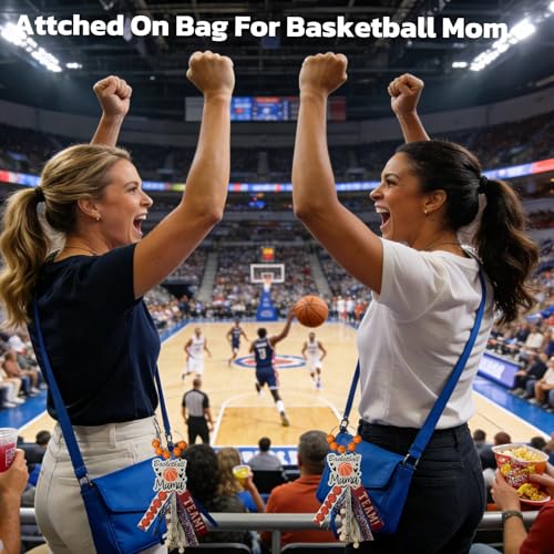 Baseball Softball Soccer Football Volleyball Sports Mom Charms for Bogg Bag Accessories Tassel Backpack Gifts - style: Basketball Mom