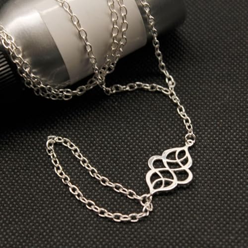 925 Sterling Silver Hand Chain Boho Finger Ring Bracelet for Women Dainty Adjustable Floral Layered Chain Slave Bracelets, Sterling Silver Durable Waterproof Summer Beach Vocation Finger Ring Jewelry
