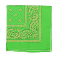 Motique Accessories 22 Inch Cotton Paisley Bandana - color: Apple Green Gold