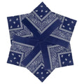 MDSTYLE 6 Pack 100% Cotton Bandanas 22” x 22" for Men & Women Paisley Handkerchief Headband Scarf Bandana - color: Navy Blue