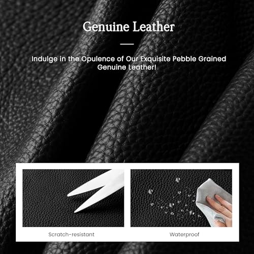 Genuine Leather Hobo Crossbody Bag for Women, Soft Real Leather Bucket, Shoulder Handbag Purse with 2 Removable Strap - color: Black