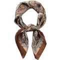 QBSM Womens 23.6 inch Satin Silk Feeling Formal Square Neck Scarf Head Hair Wraps Kerchief - color: Bohemian Paisley