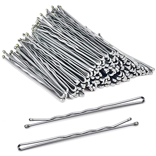 MORGLES 120PCS Silver Large Bobby Pins for Gray Thick Hair, 2.75" Jumbo Hair Pins with Box - color: Silver (2.75inch)