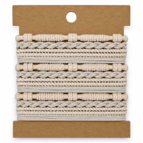 12pcs Boho Hair Tie Bracelets, Hair Ties for Women, Elastic Hair Ties, Hair Bands for Ponytails (Vanilla) - color: Vanilla