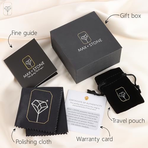 14k Gold Small Script Initial Letter Stud Earrings for Women | Anti Tarnishing 5mm 14k Gold Studs | A-Z Alphabet Earrings with Gift Box by MAX + STONE - style: H | Yellow Gold