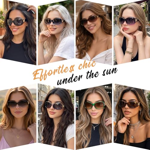 TJUTR Polarized Sunglasses for Women with Wrap Around Butterfly Design, Trendy Jackie-O Style for UV400 Protection - color: A75 Clear Purple Frame Brown Lenses