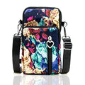 BIAOTIE Lightweight Small Crossbody bags Cell Phone Purses Travel Pouch Shoulder Bag for Women - color: Bright Flowers