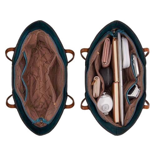 Montana West Tote Bags for Women Top Handle Satchel Purses - color: Teal Blue