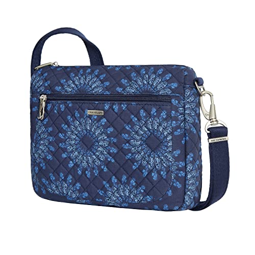 Travelon Anti-Theft Classic Small East/West Crossbody - color: Geo Sunflower