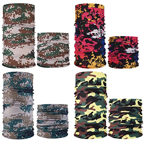 12-30 Pieces Neck Gaiters Scarf Head Wrap Headwear Balaclava Face Mask Sun Bandanas for Women Men Running,Cycling,Fishing - color: 30 Colors With Pattern