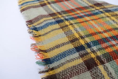 Wander Agio Womens Warm Long Shawl Winter Wraps Large Scarves Knit Cashmere Feel Plaid Triangle Scarf - color: Beige Grey 21