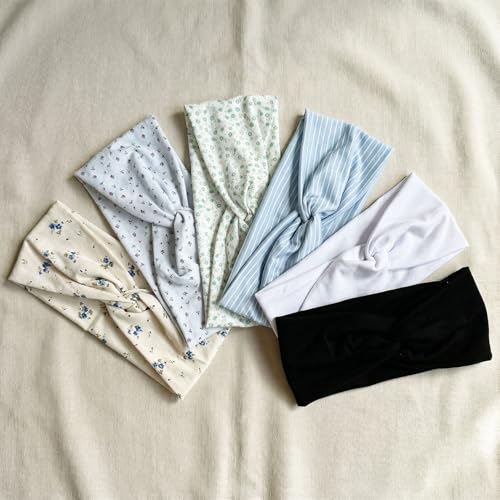 Waliah 6 Pcs Cute Headbands for Women Trendy Head Bands for Women's Hair Non Slip Fashion Headband