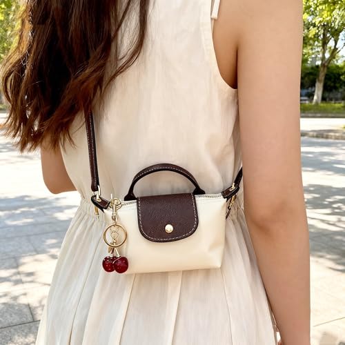 Dreubea Womens Chic Mini Bag Convertible Crossbody & Top-Handle Handbag for Everyday Elegance - color: Cream