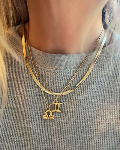 James Michelle Bubble Zodiac Necklace for Women – 3-Year Color Guarantee – Waterproof, Non-Tarnish, Hypoallergenic, Gold PVD Coated – Great for Beach, Wedding, Gifts - style: Scorpio