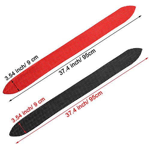 Hicarer 2 Pieces Polka Dot Headband Bandana Headband 50s Costume Hair Accessories Bows Wide Head Wrap for Women(Red, Black,Small Dots) - color: Red, Black, style: Small Dots