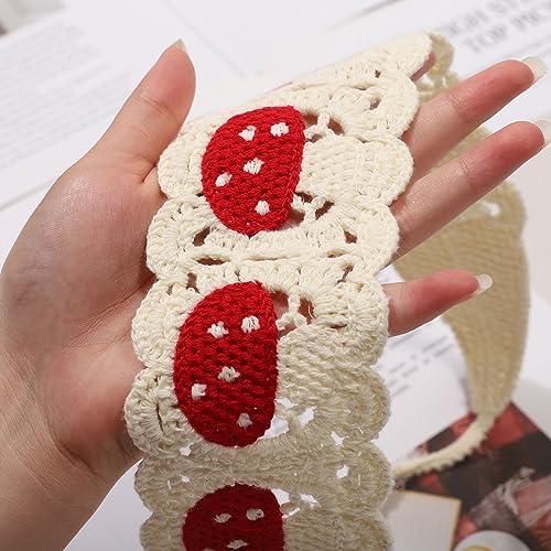 HAIMEIKANG Hippie Hair Bandanas Headbands for Women Boho Headband Knit Hair Bands Floral Head Wrap for Girls (mushroom) - color: mushroom