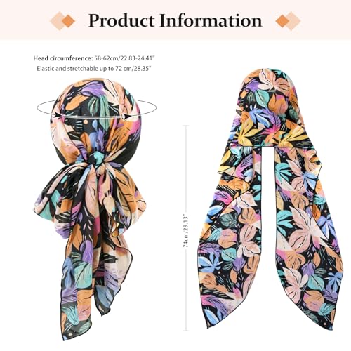 DOCILA Chemo Headwear Turban for Women, Patients Head Hair Scarf Skull Cap, Cancer Hair Loss Head Wrap Covering Beanie Hat