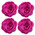 Sanrich Women's Brooches 4pcs Rose Flower Hair Clip Mexican Hair Flowers Clips Hairpin Brooch Tea Party Hats Headpieces (hot pink) - color: hot pink