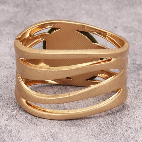Gold Cuff Bracelet for Women Silver Beaded Bracelets Open Bangle Stackable Stretch Bead Bracelet Boho Jewelry Gifts for Wife Couple - style: Women's Gold Cuff Bracelet
