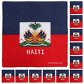Falari 12 Pack Bandanas Multipurpose Cotton Novelty Paisley Bandana Headband for Cowboy Men Women 22 x 22 - color: .Haiti