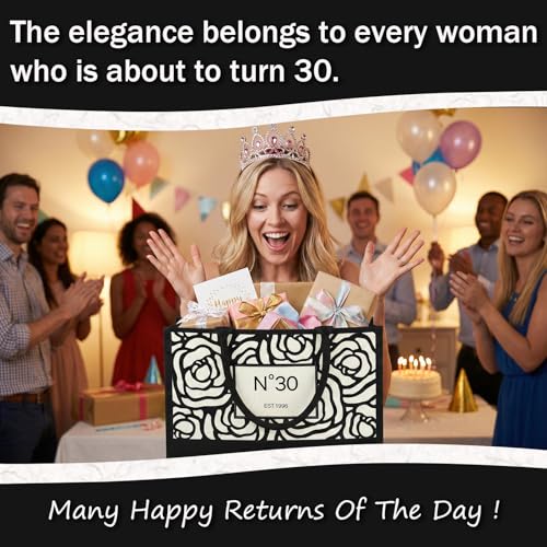 50th/60th/70th/40th/30th/80th Birthday Gifts for Women Her, Birthday Gifts Tote Bag for Mom Wife Aunt Friends - style: 30th