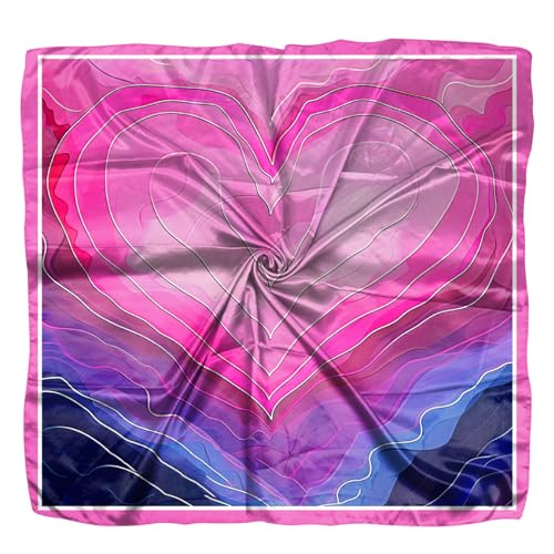 Scarf Silk Feeling Square Satin Head Hair Scarf Wrap 27.5 Inches Headwear Aesthetic Cute Decoration Women Girls - color: V-23-pink