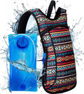 Vibe Festival Gear Rave Hydration Pack Backpack with 2L Water Bladder for Women Men – Festival Hydropack, Hydro Pack, Leak Proof, Lightweight – Teens, Party, Hiking, Running, Outdoor Sports - color: Tribal