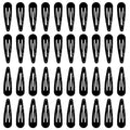 40pcs 2 inch Black Hair Clips Hair Barrettes Metal Snap Hair Clips Accessories For Women(Black) - color: Black