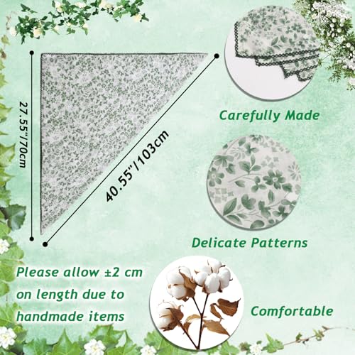Large Cotton Bandanas for Women, 27 x 27 inch Hair Neck Scarf, Headband Square Scarf - color: Mint Breeze