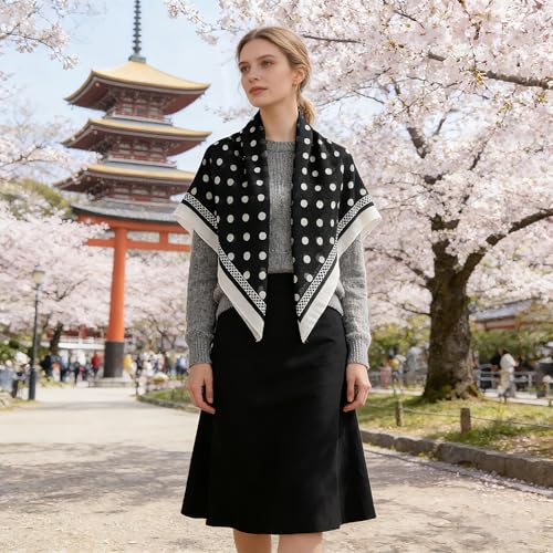 41" Large Square Scarf Hairscarf Fashion Scarves Hair Wrapping Scarfs Night Sleeping Headscarf for Women B06 - color: B068