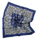 Shanlin Unisex Floral Cotton Square Scarf Bandanas 22x22 inch - color: Paisley_blue