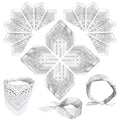 ILHSTY 60 Pcs Women Men Paisley Bandanas Bulk Unisex Bandanas Head Cowboy Scarf Necktie handkerchief Party Supplies - color: White