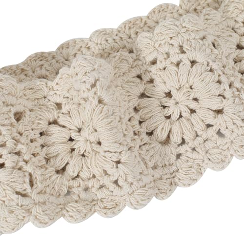 ZLYC Women Headband Handmade Crochet Knit Boho Flower Hair Bands (Crochet White) - color: Crochet White